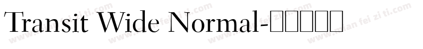 Transit Wide Normal字体转换